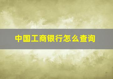 中国工商银行怎么查询