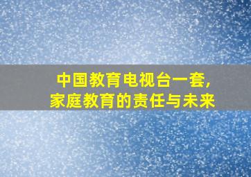 中国教育电视台一套,家庭教育的责任与未来