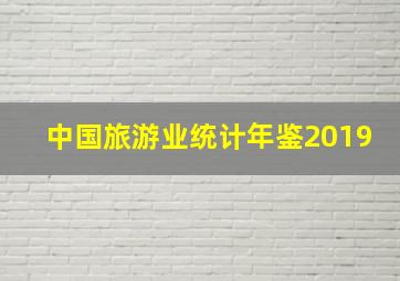 中国旅游业统计年鉴2019