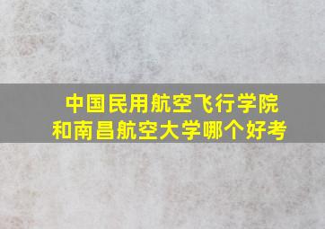 中国民用航空飞行学院和南昌航空大学哪个好考