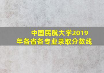 中国民航大学2019年各省各专业录取分数线