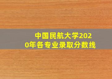 中国民航大学2020年各专业录取分数线