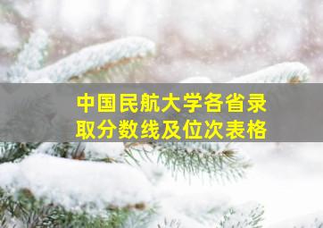 中国民航大学各省录取分数线及位次表格