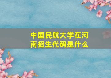 中国民航大学在河南招生代码是什么