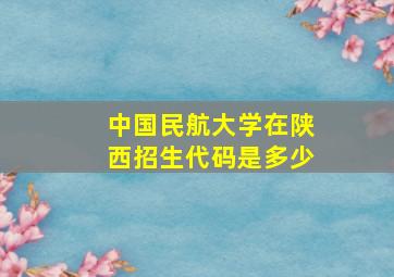 中国民航大学在陕西招生代码是多少