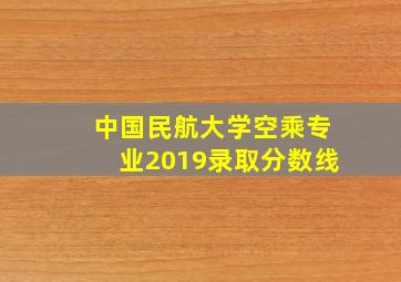 中国民航大学空乘专业2019录取分数线