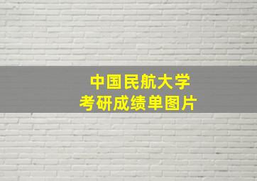 中国民航大学考研成绩单图片