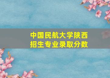 中国民航大学陕西招生专业录取分数