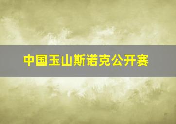 中国玉山斯诺克公开赛