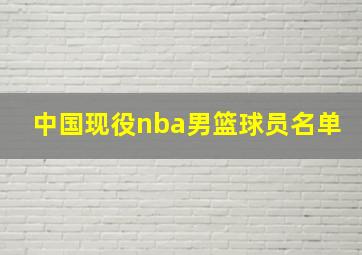 中国现役nba男篮球员名单