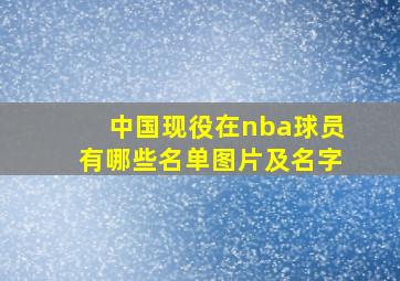 中国现役在nba球员有哪些名单图片及名字