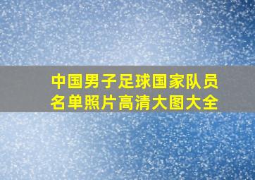 中国男子足球国家队员名单照片高清大图大全