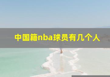 中国籍nba球员有几个人