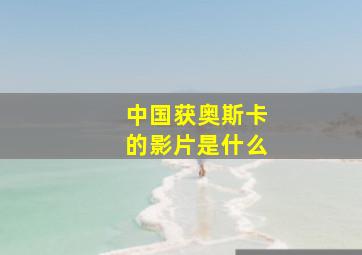 中国获奥斯卡的影片是什么