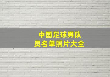 中国足球男队员名单照片大全