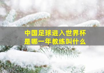 中国足球进入世界杯是哪一年教练叫什么