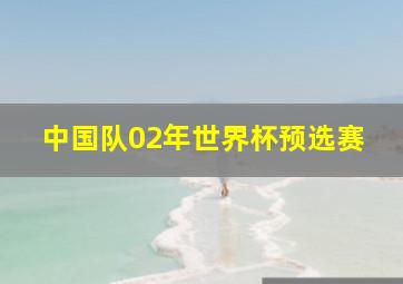 中国队02年世界杯预选赛