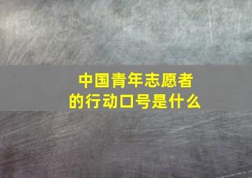 中国青年志愿者的行动口号是什么