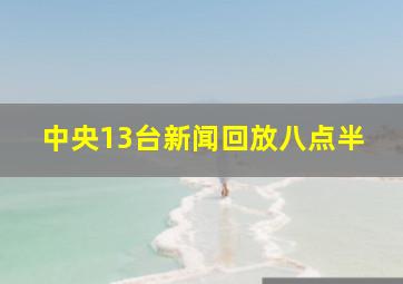 中央13台新闻回放八点半