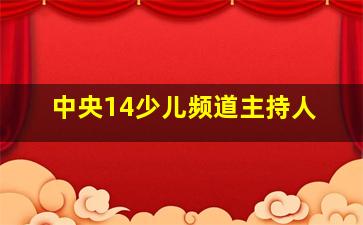 中央14少儿频道主持人