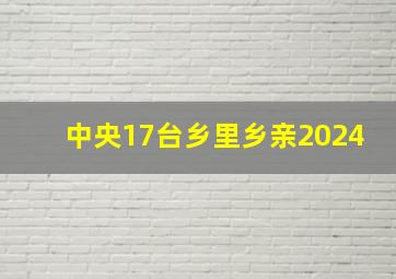 中央17台乡里乡亲2024