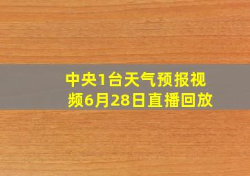 中央1台天气预报视频6月28日直播回放