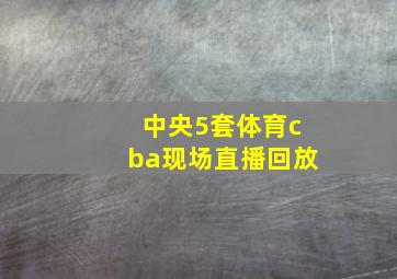 中央5套体育cba现场直播回放