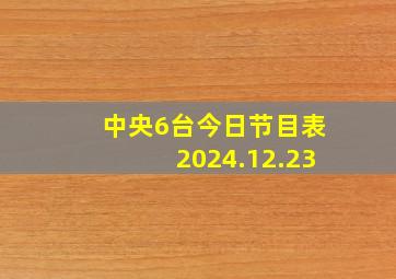 中央6台今日节目表2024.12.23