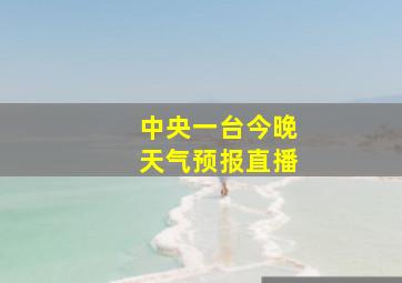 中央一台今晚天气预报直播