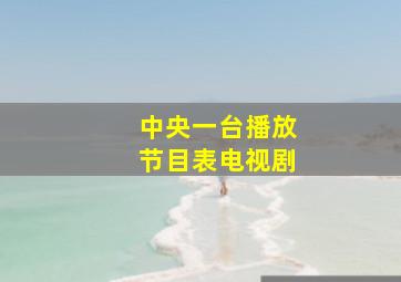 中央一台播放节目表电视剧