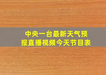 中央一台最新天气预报直播视频今天节目表