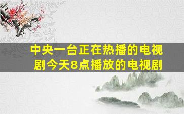 中央一台正在热播的电视剧今天8点播放的电视剧