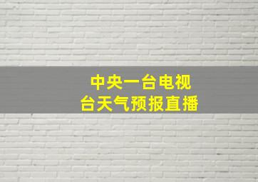 中央一台电视台天气预报直播