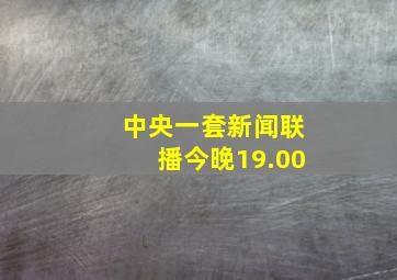 中央一套新闻联播今晚19.00