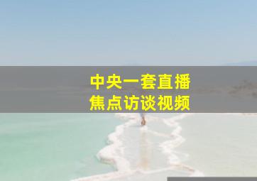 中央一套直播焦点访谈视频