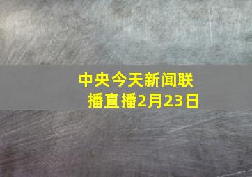 中央今天新闻联播直播2月23日