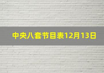 中央八套节目表12月13日