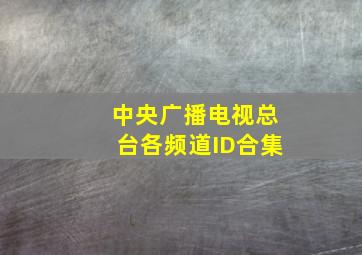 中央广播电视总台各频道ID合集