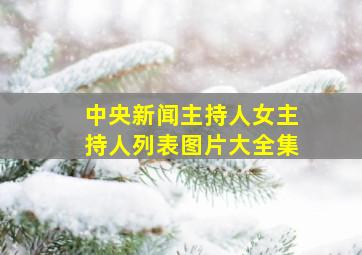 中央新闻主持人女主持人列表图片大全集