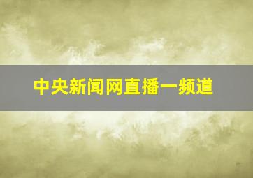 中央新闻网直播一频道