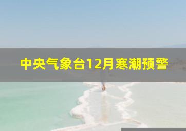 中央气象台12月寒潮预警