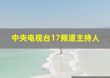 中央电视台17频道主持人