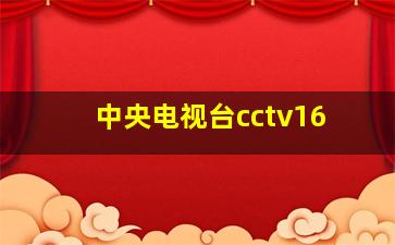 中央电视台cctv16