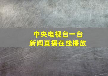 中央电视台一台新闻直播在线播放