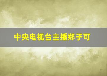 中央电视台主播郑子可