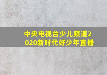 中央电视台少儿频道2020新时代好少年直播