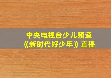 中央电视台少儿频道《新时代好少年》直播