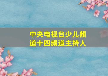 中央电视台少儿频道十四频道主持人