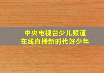 中央电视台少儿频道在线直播新时代好少年