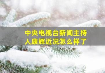 中央电视台新闻主持人康辉近况怎么样了